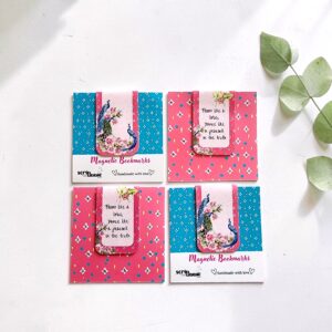 Peacock Bloom Magnetic Laminated Bookmark